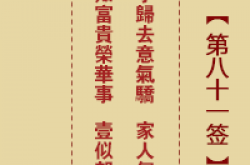 诸葛神签 第81签