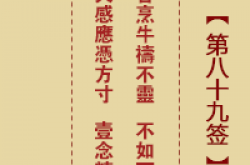 诸葛神签 第89签
