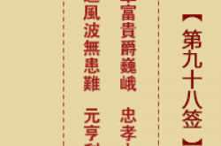 诸葛神签 第98签