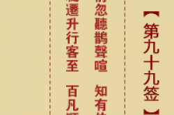 诸葛神签 第99签