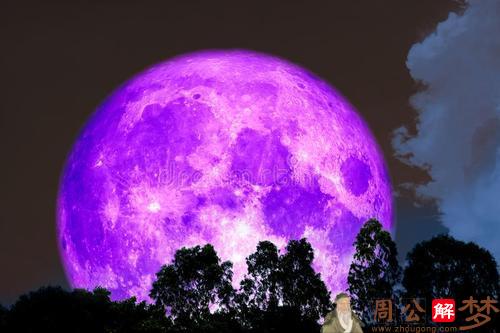 梦见紫色的月亮